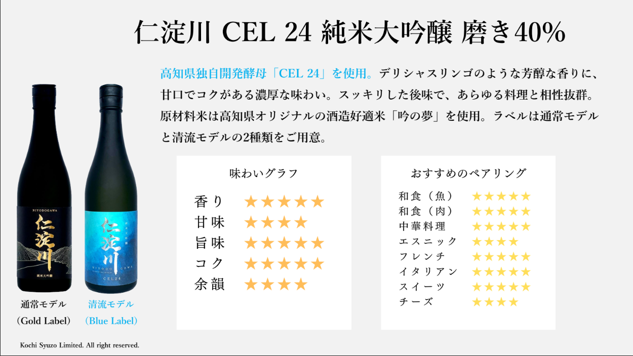 仁淀川 CEL24 純米大吟醸40%